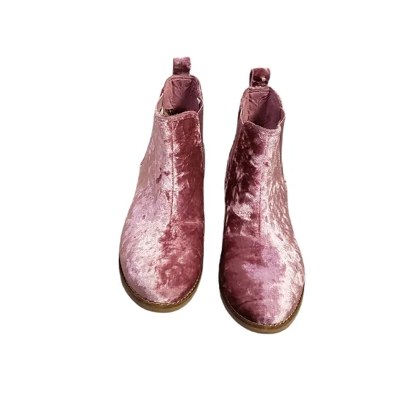 Toms Rose Velvet Chelsea Boots - Picture 2 of 6